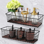 4 Set Portable Metal Farmhouse Wall Decor Storage Organizer Basket Bin - Image 5