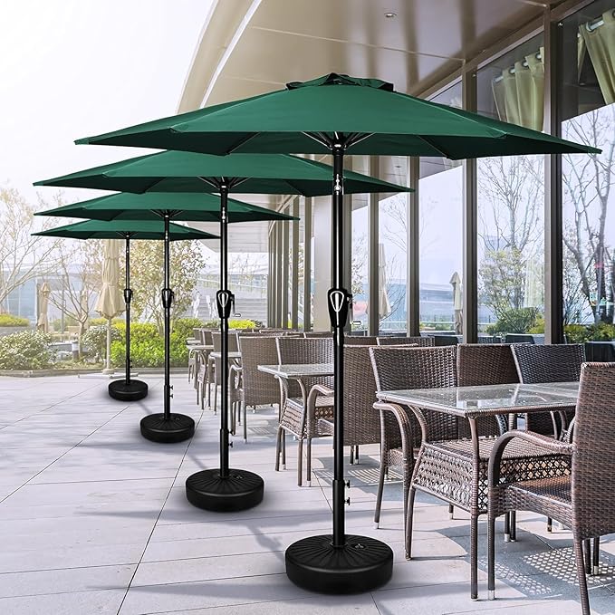 Simple Deluxe 9' Patio Umbrella Outdoor Table Market Yard Umbrella with Push Button Tilt/Crank - Image 7
