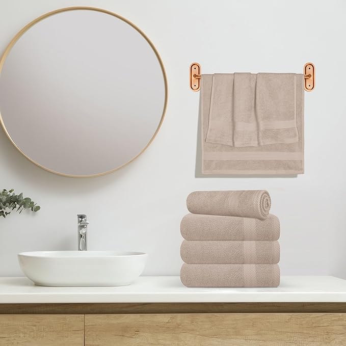 GLAMBURG Ultra Soft 6-Piece Hand Towel Set 16x28-100% Ringspun Cotton - Image 4