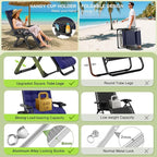 Suteck Zero Gravity Chair Set of 2, Reclining Camping Lounge Chair w/Removable Cushion, Upgraded Lock and Cup Holder, Reclining Patio Chairs Folding Recliner for Indoor and Outdoor - Image 4