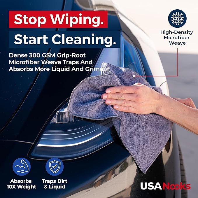 USANOOKS Microfiber Cleaning Cloth Grey - Image 7