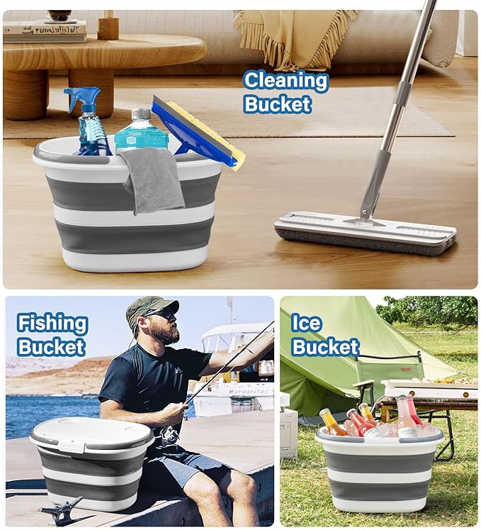 Lesipee Upgraded 16L Collapsible Mop Bucket - Image 6