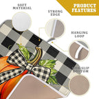 Fall Dish Drying Mat for Kitchen Counter 16x18 Autumn Pumpkin Plaid Theme - Image 4