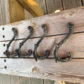 4 Pack Cast Iron Wall Hooks Antique Vintage Rustic Farmhouse Coat Hooks by Facaler