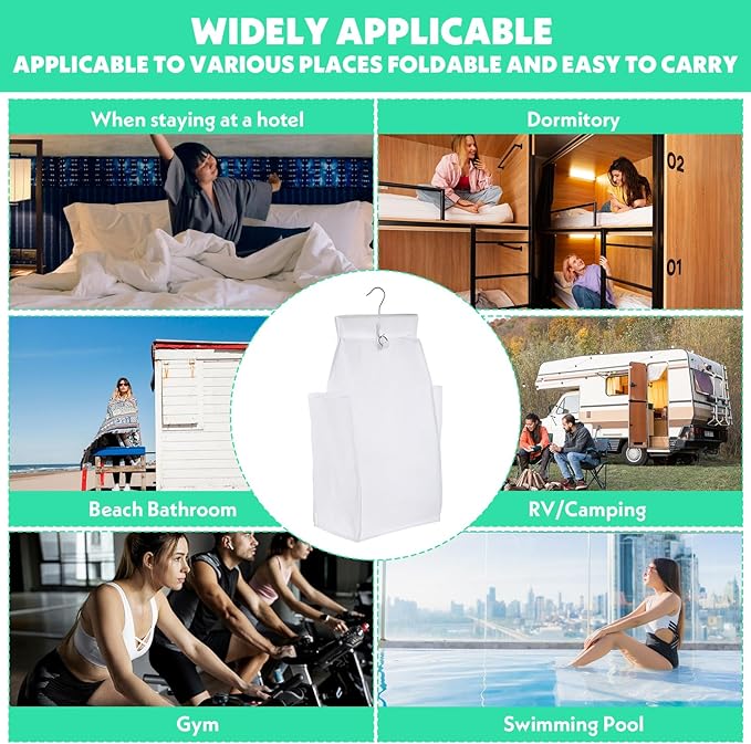 2 Pcs Hanging Collapsible Breathable Mesh Laundry Hamper, Hanging Laundry Bag - Image 7