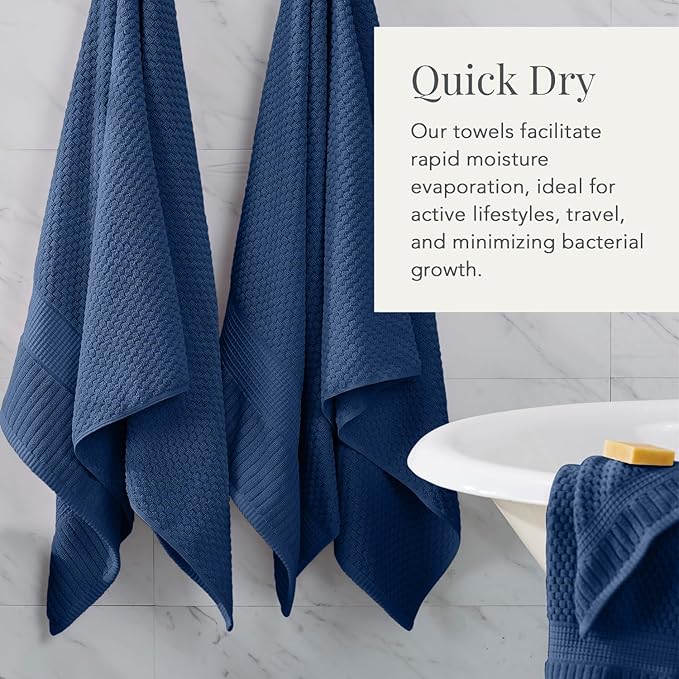 NY Loft 100% Cotton 2 Pack Bath Sheet Towel Set | Super Soft & Absorbent - Image 2