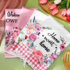 Geyoga 6 Pcs Spring Floral Kitchen Towels Flamingo Dish Hand Towels Sunflower - Image 7