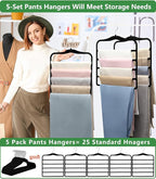 Pants Hangers Space Saving, 5P Scarf Hangers - Image 4