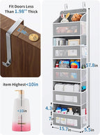 JARLINK 2 Pack Over the Door Organizer Storage, 5 Shelf Hanging Door Organizer - Image 3