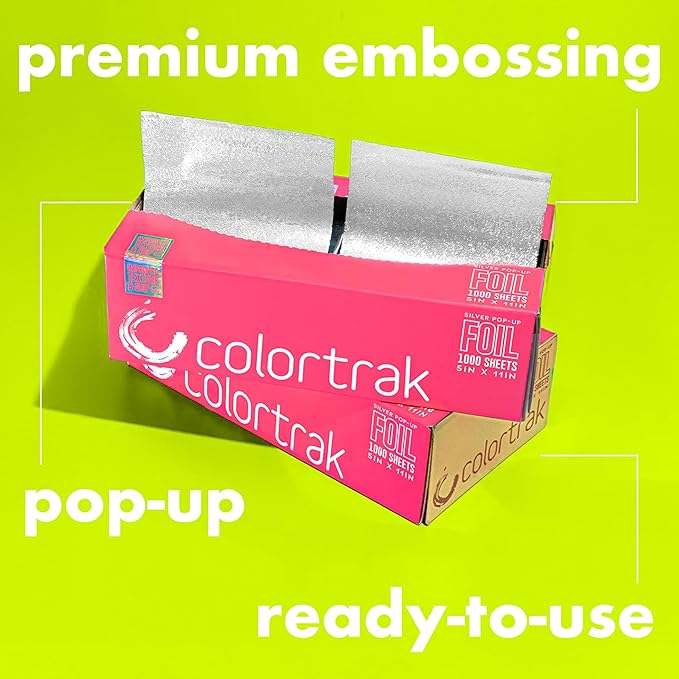 Colortrak Embossed Sheets Silver Aluminum Foil Pop-up Dispenser, 1000 Pre-cut - Image 3