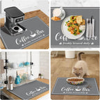 Absorbent Coffee Mat, Fashion Dish Drying Mat - Image 6
