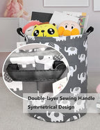QUEENLALA Large Storage Basket, Laundry Hamper/Bathroom/Home Decor/Collapsible - Image 7