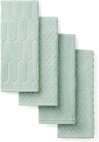 Martha Stewart Honeycomb Chambray Textured Kitchen Towel 4-Pack Set, 100% Cotton by MarthaStewart