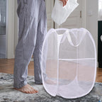 Foldable Mesh Popup Laundry Hamper, Laundry Basket Easy to Open and Fold - Image 3