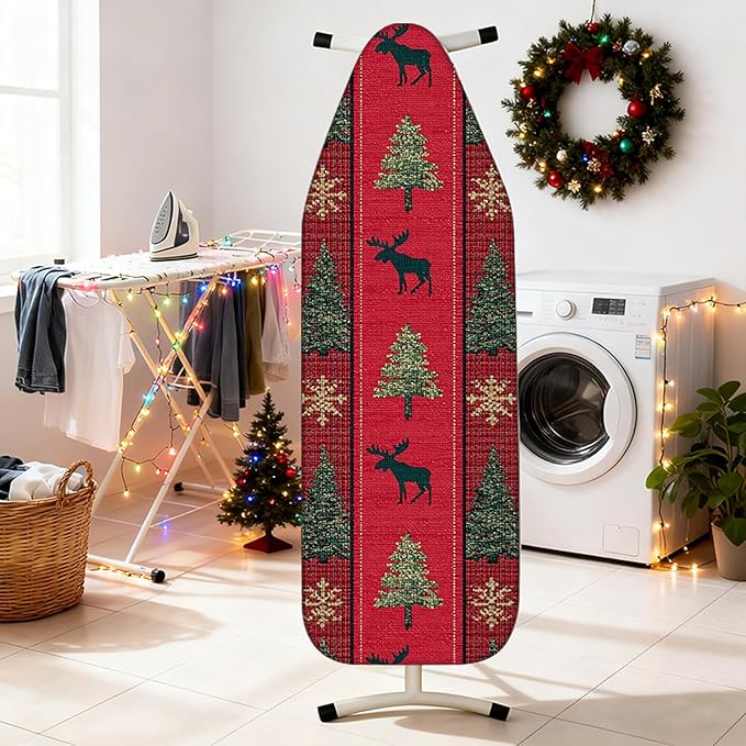 Nuxovilar Ironing Board Covers Winter Moose and Tree Pattern Polyester 15x54 - Image 2