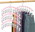 Legging Organizer for Closet, Metal Yoga Pants Hangers 4 Pack w/10 Clips Holds by Volnamal