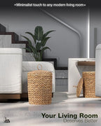 BLUEWEST 4.5 Gallons Wicker Trash Can - Image 8