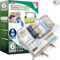 TAILI 6 Pack Vacuum Storage Bags, LONG SIDE ZIP, Storage Bulky Beddings by TAILI