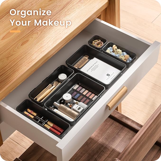 【】 【】 Black Drawer Organizer, Makeup organizer, 【Holds 177 - Image 3