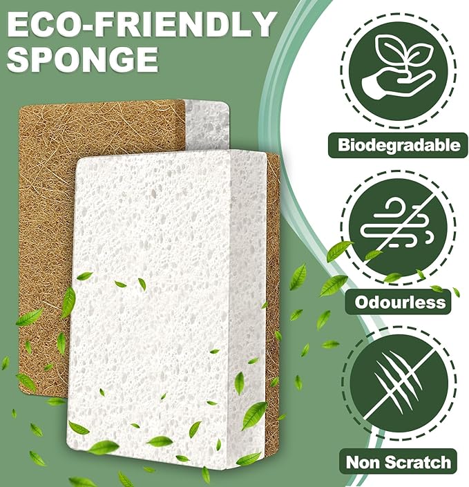 Aheroi Natural Dish Sponge, Organic Eco Friendly Cleaning Sponge - Image 5