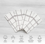 100% Cotton Terry Dish Towels, 4 Pack Checks, 16 x26 Inches, Super Soft and - Image 2