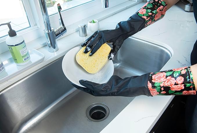 Glam Gloves, Latex Cleaning Gloves, Extra Long Gloves - Image 6