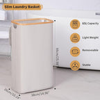 65L Slim Laundry Hamper, Narrow Laundry Basket - Image 2