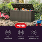 Keter Marvel Plus 71 Gallon Resin Outdoor Storage Box for Patio, Balcony & Garden – Weather‑Resistant Deck Box for Cushions, Pillows, Pool Floats & Tools, Mossy Brown - Image 11