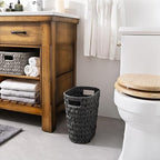 GRANNY SAYS Wicker Waste Basket, Waterproof Bathroom Trash Can, Decorative Boho - Image 2