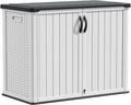 Devoko Outdoor Storage Cabinet 26 Cu Ft with Lockable Doors, Horizontal Storage Shed Waterproof Patio Tools Storage Box for Sofa Cushions, Gardening Tools and Accessories (White) by DEVOKO