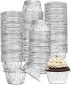 Aluminum Foil Baking Cups 150 Pcs, SUPPHOUS 4 Oz Disposable Ramekin Aluminum by SUPPHOUS