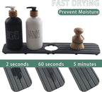 17inch x 4inch Kitchen Sink Faucet Mat, Water Absorbing Stone Faucet Splash - Image 3