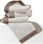 Cleanbear Hand Towels for Bathroom Set of 4, Jacquard Weaved Cotton Face Towels - Image 9