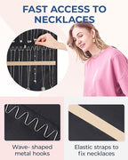 BAGSMART Hanging Necklaces Organizer Jewelry Holder Storage Roll - Image 2