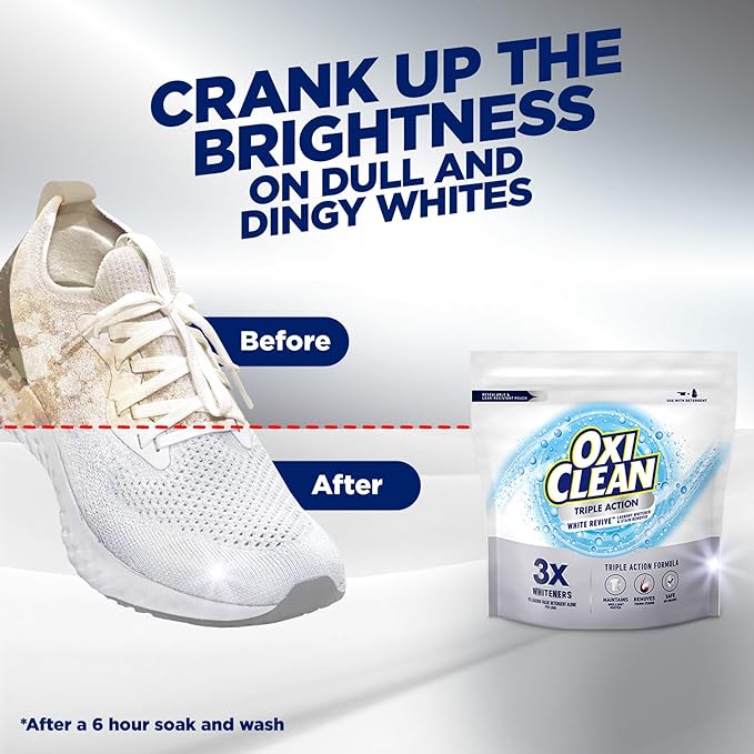 OxiClean Triple Action White Revive Laundry Whitener and Stain Remover Powder - Image 6