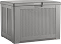 Rubbermaid Medium Resin Outdoor Storage Deck Box (74 Gal) Weather Resistant Gray Deck Organization for Home/Backyard/Pool Chemicals/Toys/Garden Tools/Porch/Patio Cushions by Rubbermaid
