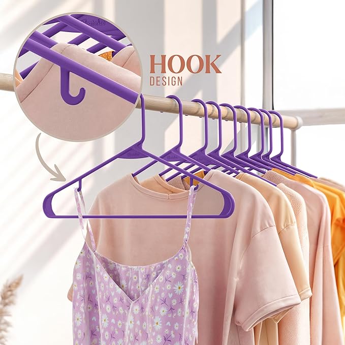 Plastic Hangers 50 Pack Purple - Image 5