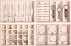 LANDICI Stackable Jewelry Organizer Trays 4 Set, PU Leather Jewelry Organizer - Image 2