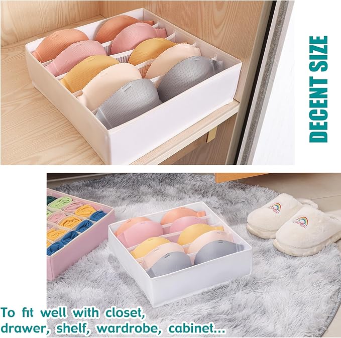 Drawer under Cabinet Clothes Organizer 5 Cell Foldable Storage Cubes Underwear - Image 4