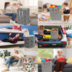 Waterproof Laundry Hamper 75L Collapsible Laundry Basket Extended Cotton Handle - Image 6