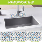 Sink Splash Guard Faucet Mat Watercolor Butterflies Absorbent Fast Drying Mat - Image 5