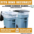 Plasticplace 65 gallon Trash Bags │ 1.5 Mil │ Clear Heavy Duty Garbage Can - Image 5