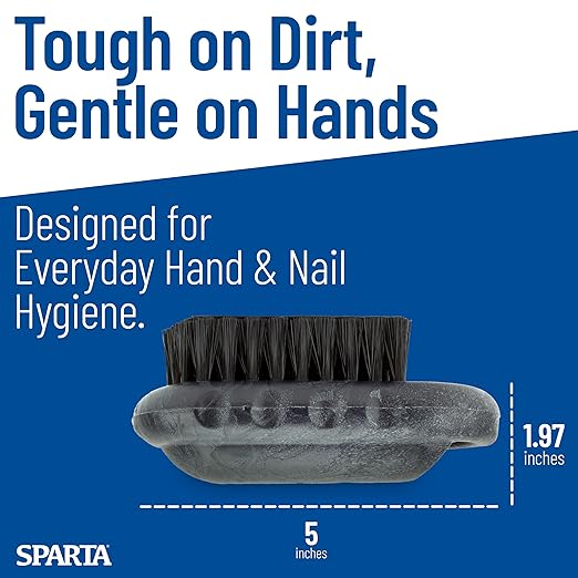 SPARTA Nail Scrub Brush Commercial-Grade, Heavy-Duty Hand and Fingernail Brush - Image 3