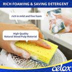 CELOX 36 Pack Dish Sponge for Kitchen, Dual Sided Scrub Sponge Heavy Duty - Image 6