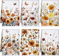 Geyoga 6 Pcs Spring Floral Kitchen Towels Flamingo Dish Hand Towels Sunflower by Geyoga