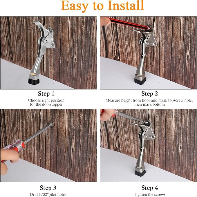 Gotega Door Stopper, 1 Packs Kickdown Door Stop - Image 5
