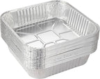 10pack- 8 x 8 Aluminum foil Pans Disposable Heavy Duty Square baking Cake Pan - Image 3