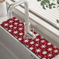 Christmas Snowflake Kitchen Sink Splash Guard Mat Buffalo Plaid Absorbent Fast by Unknown