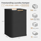 STORAGE MANIAC 2-Pack Large Laundry Hamper, 100L Collapsible Laundry Basket - Image 4