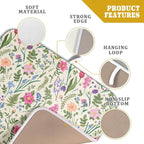 Spring Floral Dish Drying Mat for Kitchen Counter 16x18 Pink Sage Green Flower - Image 4